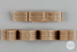 Very rare unused Cheshire Lines Railway tickets from Manchester Central to Man United Ground