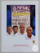 Real Madrid v Manchester United limited edition poster.