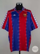 Garnet and blue No.3 Barcelona short-sleeved shirt