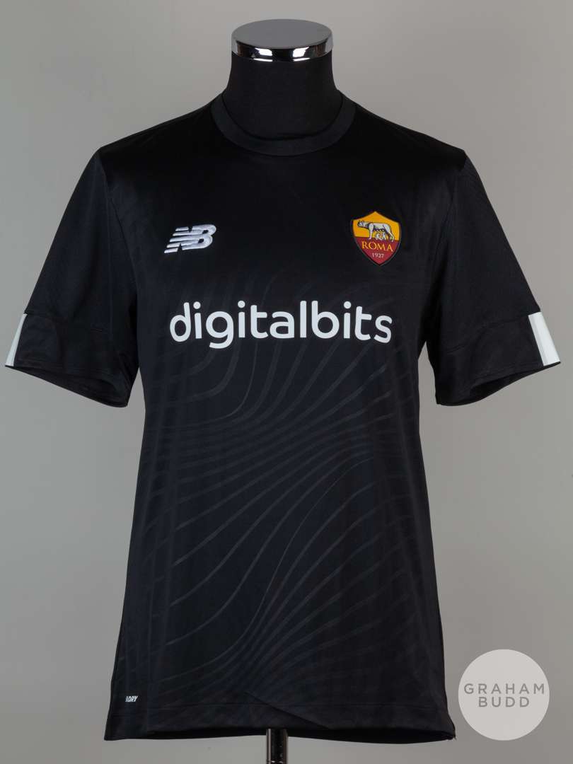 Rui Patricio black No.1 Roma short-sleeved shirt, 2022-23