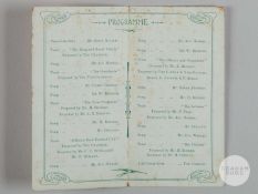 Selhurst Park Football Club annual dinner menu card, 19th February 1910.