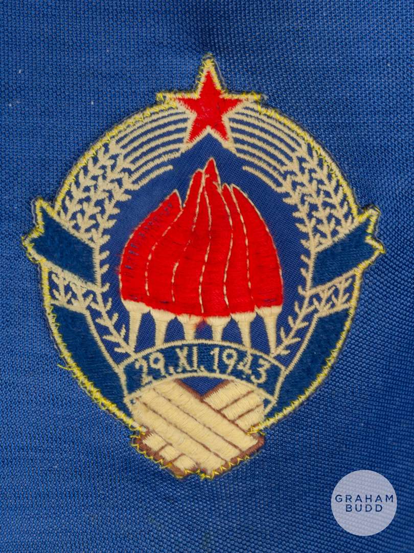 Blue and white No.11 Yugoslavia short-sleeved shirt, 1970s - Image 3 of 4