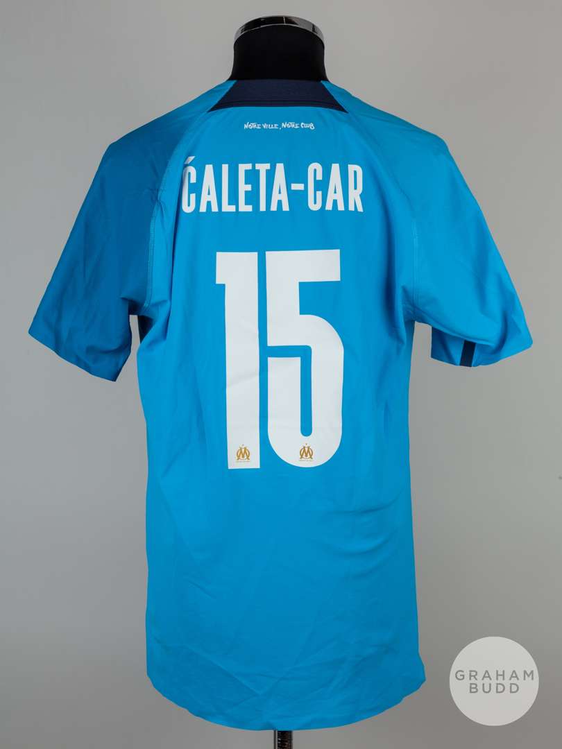 Duje Caleta-Car blue No.15 Olympique Marseille short-sleeved shirt, 2022-23 - Image 2 of 4
