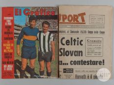 El Grafico magazine features Racing Club Buenos Aires v Glasgow Celtic.