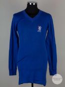 Blue No.11 Chelsea match worn long-sleeved shirt, 1967-68