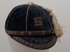 Dennis Viollet blue England v. Northern Ireland Schoolboy cap, 1948