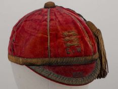Reg Newell red England v. Wales Schoolboy cap, 1931