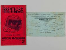 Brentford v. Grimsby Town match programme, 11th April 1936.