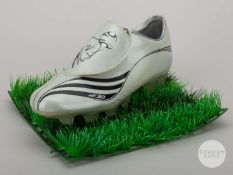 Micah Richards silver and black autographed Adidas +F30 left football boot.