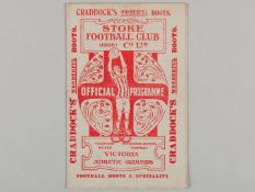 Stoke v. Liverpool match programme, 28th April 1923.