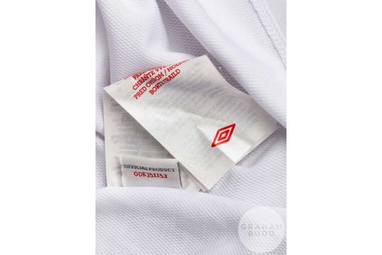 Scott Parker white No.8 England short-sleeved shirt, 2012. - Image 6 of 6