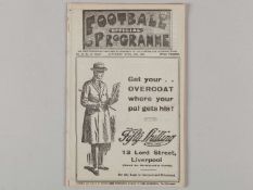 Liverpool v. Middlesbrough / Everton A v. Liverpool A combined match programme, 12th April 1924.