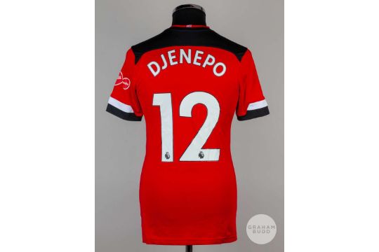 Mouassa Djenepo red, white and black No.12 Southampton short-sleeved shirt, 2019-20. - Image 2 of 5