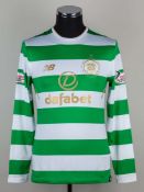 Charly Musonda green and white No. 67 Celtic v. Morton match worn short-sleeved shirt, 2018.