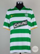 Glen Loovens green and white No.22 Celtic v. Arsenal short-sleeved shirt, 2009.