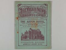Aston Villa v. Liverpool / Aston Villa Reserve v. Manchester United Reserves combined prog., 1926.