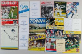 A collection of autographed menu cards&nbsp;