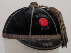 J. Spencer blue England v. Scotland Schoolboy cap, 1915