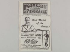 Liverpool v. Sheffield United combined match programme, 1st May 1926.