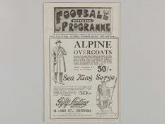 Liverpool v. West Bromwich Albion combined match programme, 1925.