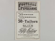 Liverpool v. Everton combined match programme, 26th September 1925.