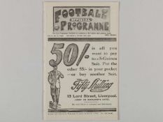 Liverpool v. Huddersfield Town combined match programme, 1926.