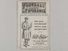 Liverpool v. Southampton F.A.Cup match programme, 27th February 1924.