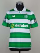 Scott Brown green & white No.8 Celtic Scottish Cup Final semi-final shirt, 2017.
