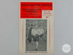 Manchester United v. Wolverhampton Wanderers F.A.Cup Semi-Final programme, 1949.