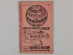 Middlesbrough v. Chelsea match programme, 10th September 1938.