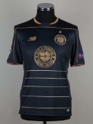 Scott Brown black No,8 Celtic v. Hapoel Beer Sheeva short-sleeved shirt, 2016.