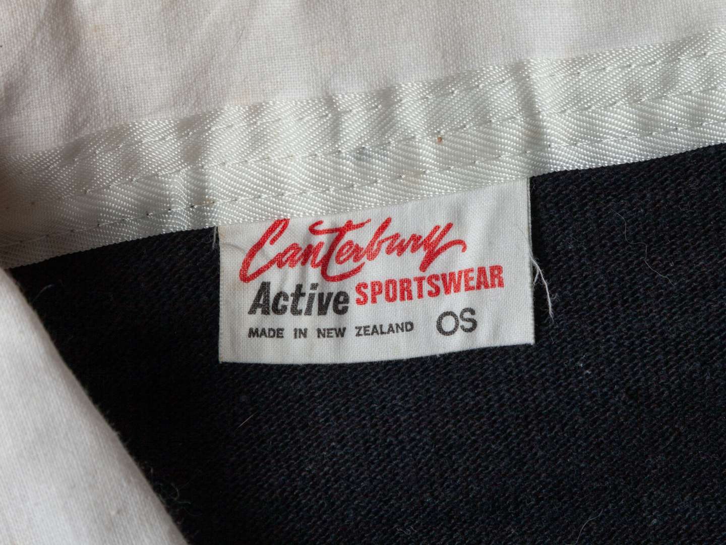 Black and white No.14 New Zealand v. England match worn long-sleeved shirt - Image 4 of 4