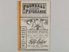 Liverpool v. Burnley / Everton A v. Marine combined match programme, 13th February 1925.