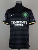 Victor Wanyama black No.67 Celtic v. Juventus match issued short-sleeved shirt, 2012-13.