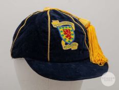 Blue Scotland International cap, undated, modern era example.
