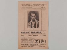 Southampton v. Liverpool F.A.Cup 4th round match programme, 7th March 1915.