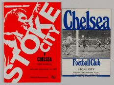 Chelsea v. Stoke City postpones match programme, 29th November 1969.