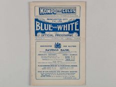 Manchester City v. Liverpool match programme, 6th November 1926.