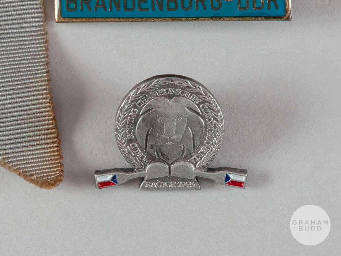 Geoffrey Page a nice collection of fifteen gilt-metal and enamel rowing lapel badges. - Image 2 of 2