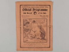 Tottenham Hotspur v. Liverpool match programme, 13th December 1924.