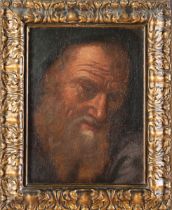 Giovan Battista Langetti (Genova 1625 - Venezia 1676), ambito di, “Volto di vecchio”. Olio su