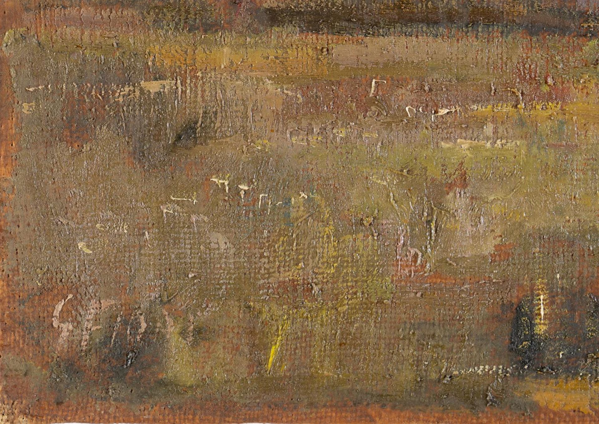 Giulio Fiori (Bologna 1909 - 1991), “Paesaggio con casa e alberi”. Olio su tela, firmato in - Image 2 of 3