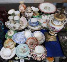 A collecton of cabinet cups and saucers, incluidng Paragon, Nautilus, Derby, Adderley etc, antique