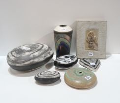 A collection of studio pottery pieces Condition Report:Available upon request