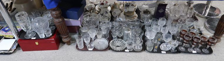 A large collection of cut glass, crystal and other glassware Condition Report:No condition report