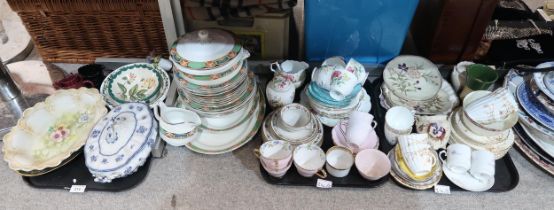 A collection of assorted teawares, dinnerwares and meat platters Condition Report:No condition