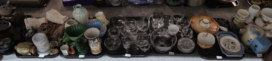 Assorted ceramics and glass including Stuart bowl and matching glasses, Wedgwood vase etc