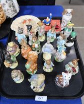 Assorted Beswick Beatrix Potter figures, a Royal Copenhagen Pekinese, Superman cruet etc Condition