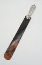 A late-Victorian silver tortoiseshell page turner, by William Comyns, London 1899, the handle