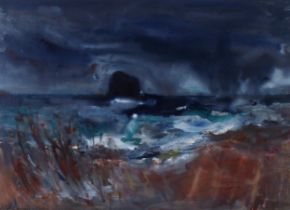 ARCHIE SUTTER WATT RSW (SCOTTISH 1915-2005)  BASS ROCK   Watercolour, signed lower right, dated (
